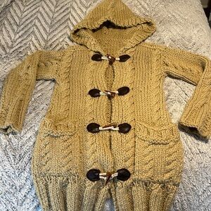 Christy Dawn inspired hand knit cable fisherman’s sweater xs/s